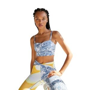 Free People Double Take Crop Top Camisole in Floral Combo Size M NEW